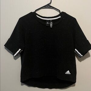 Adidas Women Black Tee with White Accents
